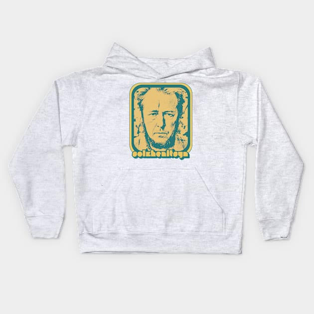 Aleksandr  Solzhenitsyn / Retro Fan Art Design Kids Hoodie by DankFutura